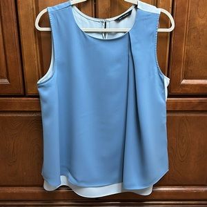 H by Halston blue sleeveless blouse size 12